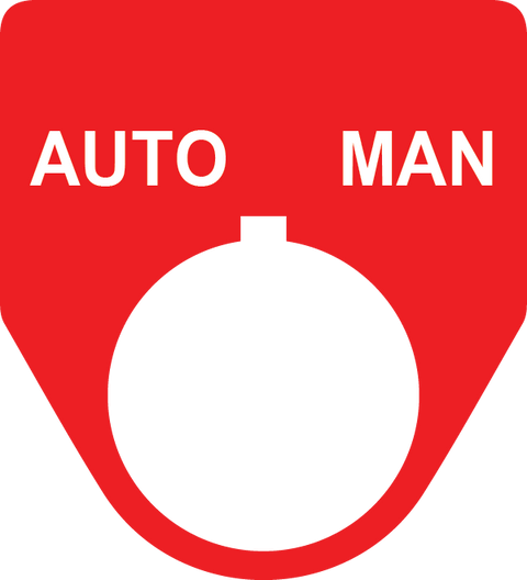 Auto Man Button Legend Plate