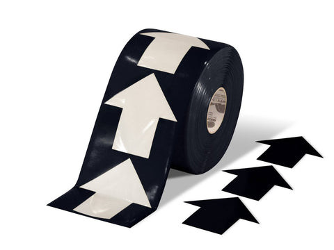 Black Floor Arrow Tape on a roll