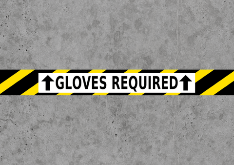 Gloves Required - Industrial Floor Tape