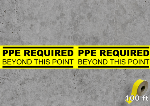 Warehouse Floor Tape for PPE Required areas