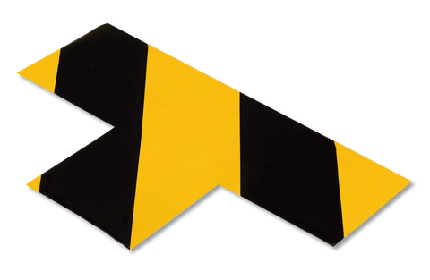 Yellow and Black Pallet Marking T for warehouse floors