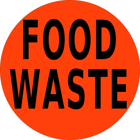 Floor Sign with Food Waste message