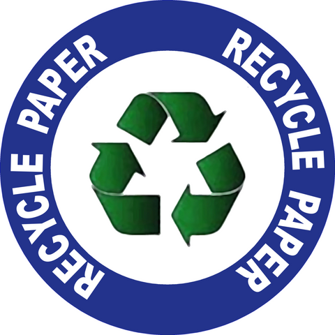 Floor Sign for paper recycling bin