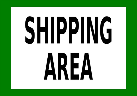Shipping area floor sign for warehouse location identification