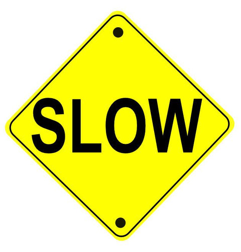 Caution Slow Area Ahead Floor Sign