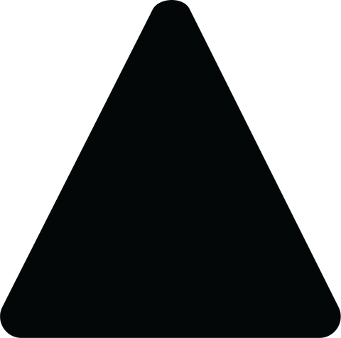 Custom triangle floor sign template - black
