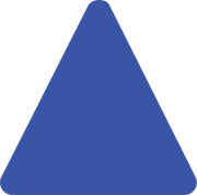 Custom triangle floor sign template - blue