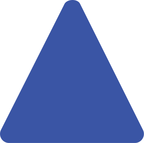 Custom triangle floor sign template - blue
