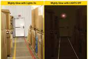 Glow Floor Tape Mighty Line Aisle Example