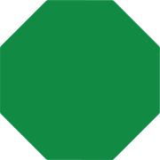 Custom triangle floor sign template - green