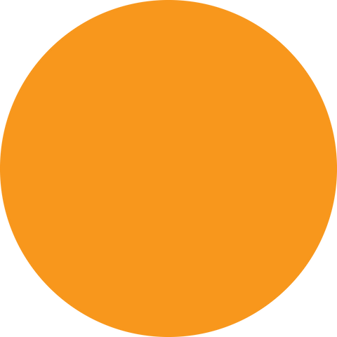 Orange Background Custom Circle Floor Sign