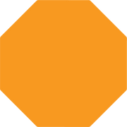 Custom triangle floor sign template - orange