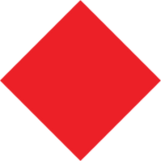 Custom diamond shape floor sign template - red