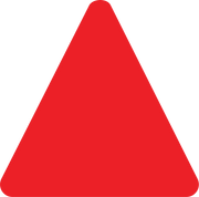 Custom triangle floor sign template - red