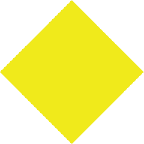Custom diamond shape floor sign template - yellow