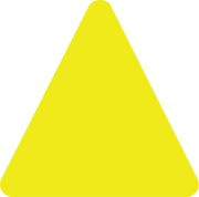 Custom triangle floor sign template - yellow