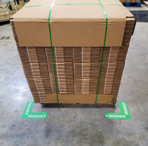 Floor Pallet marking angles with custom text