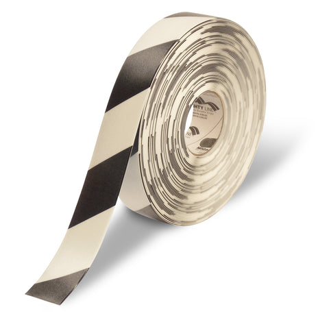 Freezer Floor Tape - Black and White Mighty Line 2" Wide x 100 ft