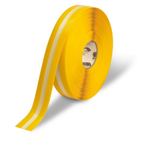 Mighty Line Glow Floor Tape - Yellow with glow in the dark center 2" Wide