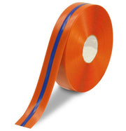2 Color Floor Stripe Tape - Mighty Line 2" Orange with Blue center