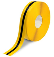 2 Color Floor Stripe Tape - Mighty Line 2" Yellow with Black center