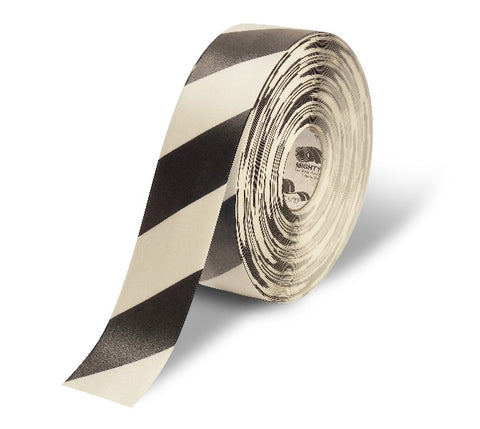 White/Black Mighty Line Floor Tape - 3" wide x 100ft roll