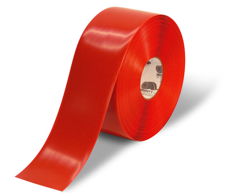 Red Mighty Line Floor Tape - 4" x 100 ft roll