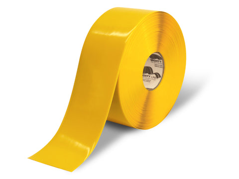 Freezer Grade Floor Tape - Mighty Line Yellow 4" Wide x 100 ft