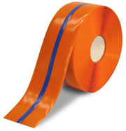 Mighty Line two color Floor Tape - 4" Orange with Blue center