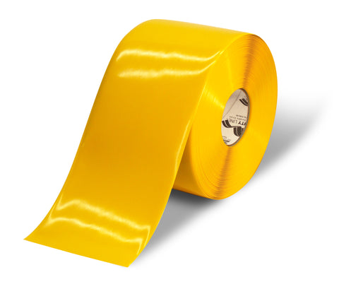 Yellow Mighty Line Floor Tape - 6" x 100 ft roll