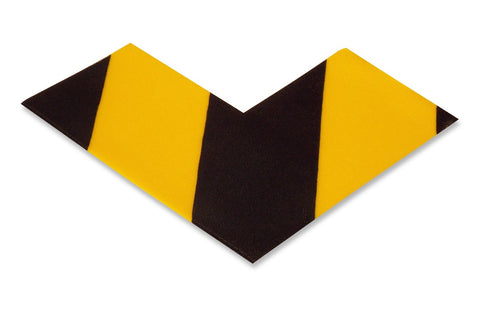 Yellow and Black Floor Marking Corner - 90° L Angle