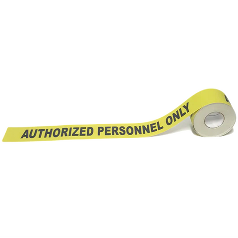 Repeating Message Tape - authorized personnel only roll