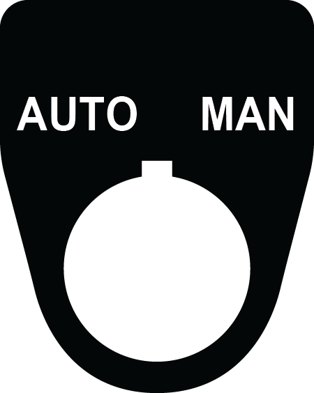Auto Man Button Legend Plate