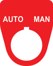 Auto Man Button Legend Plate