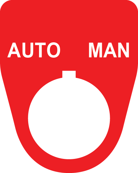 Auto Man Button Legend Plate