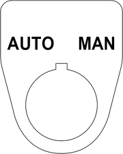 Auto Man Button Legend Plate