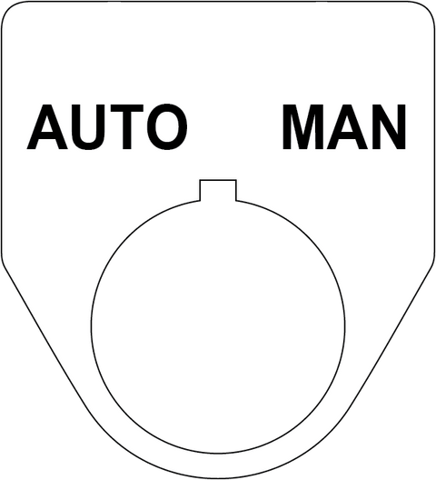 Auto Man Button Legend Plate