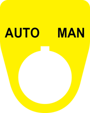 Auto Man Button Legend Plate