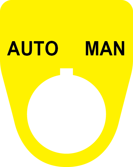Auto Man Button Legend Plate