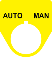 Auto Man Button Legend Plate