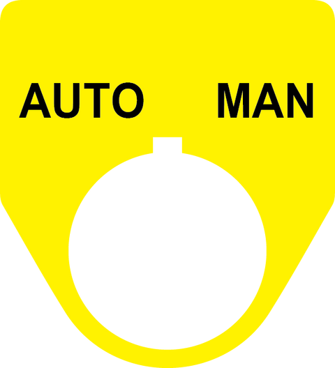 Auto Man Button Legend Plate