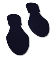 Black Floor Footprints with adhesive to mark pedestrian walking areas in warehouse