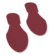 Brown Floor Footprints with adhesive to mark pedestrian walking areas in warehouse