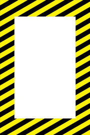 Custom Floor Sign with Hazard Stripes