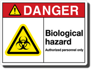 Danger Biological Hazard Aluminum Sign