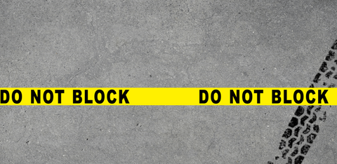 Do not block floor tape warehouse - pedestrian and forklift traffic