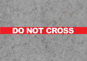 Do not cross floor tape- warehouse concrete floor