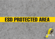 Concrete Floor Tape with ESD Protected Area Message