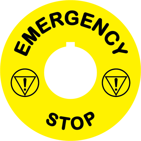 Emergency Stop Letters Emergency Stop Push Button Symbol