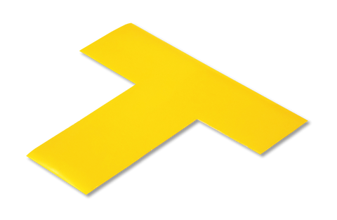 Floor Marking T for pallets with adhesive and yellow pvc